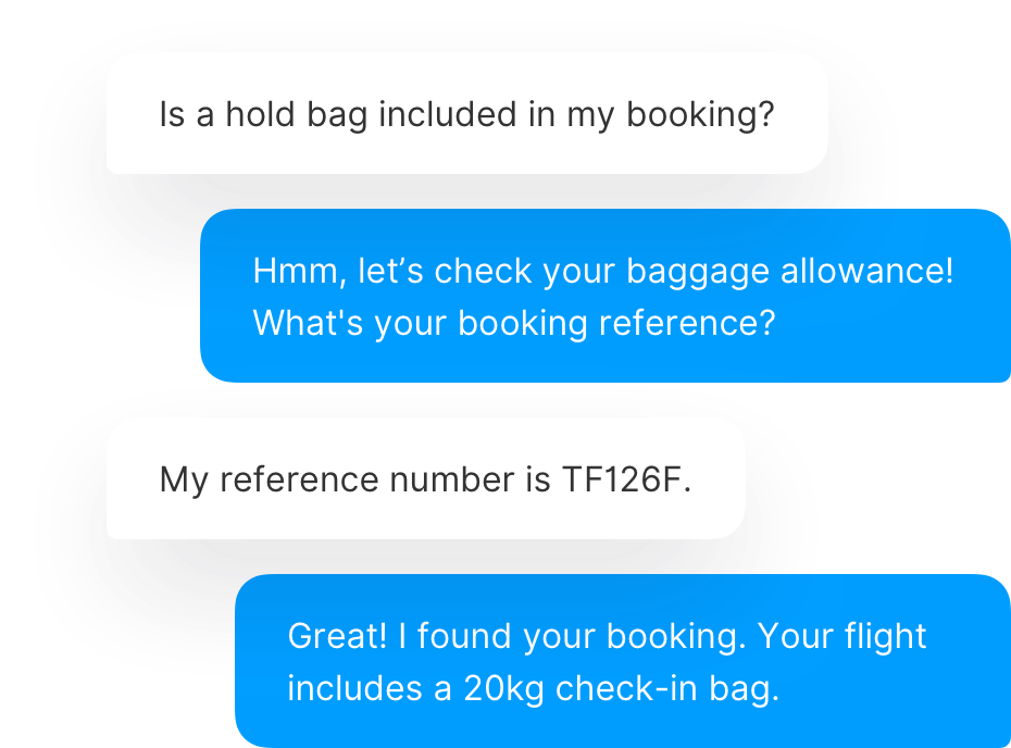 Chatbot conversation