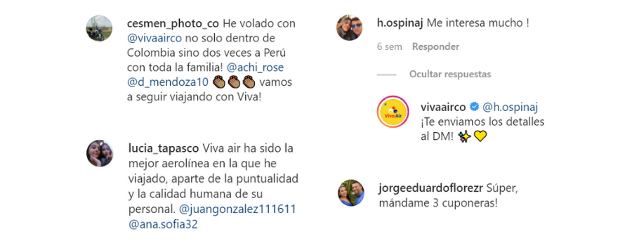 Viva Air case study - Instagram quotes